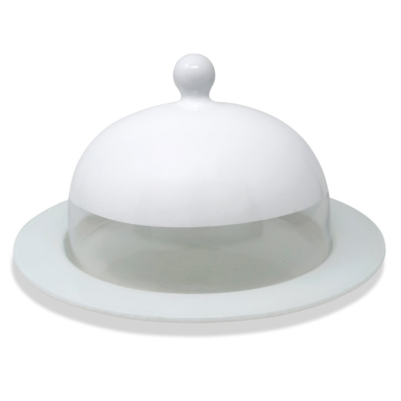 White and Glass Cake Dome