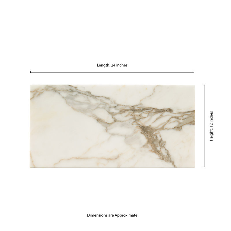 Calabria Frost 12 in. x 24 in. Honed Marble Floor and Wall Tile