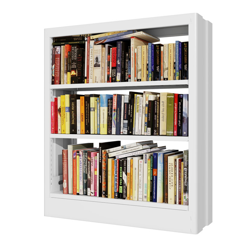 71" Metal Book Shelf,5 Tier Bookshelf With Adjustable Shelves,white Bookshleves And Bookcases,heavy Duty Library Book Case,modern Open Bookshelf For Living Room,bedroom,office (white)