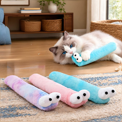 3-Pack 12.5-Inch Catnip Kicker Sticks with Crinkle Sound, Soft Durable Interactive Toys for Indoor Kitten Play and Exercise