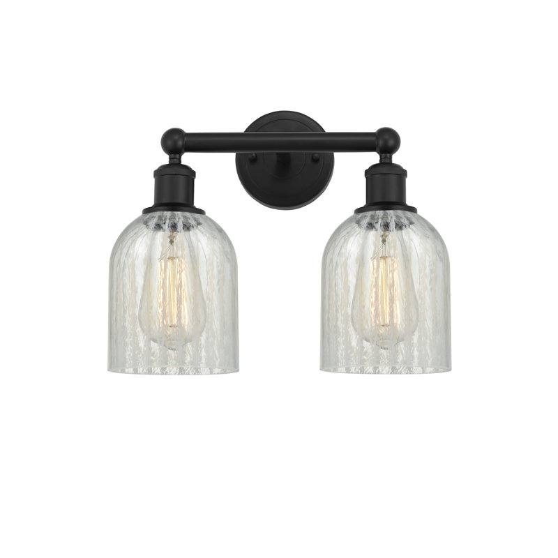 Éclairage pour meuble-lavabo à 2 lumières 14 po Reiko, Noir mat, Mouchette