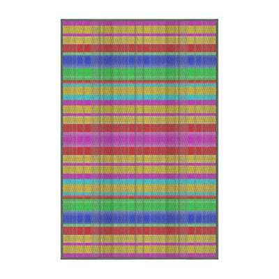 Tapis vert/bleu/rose zone