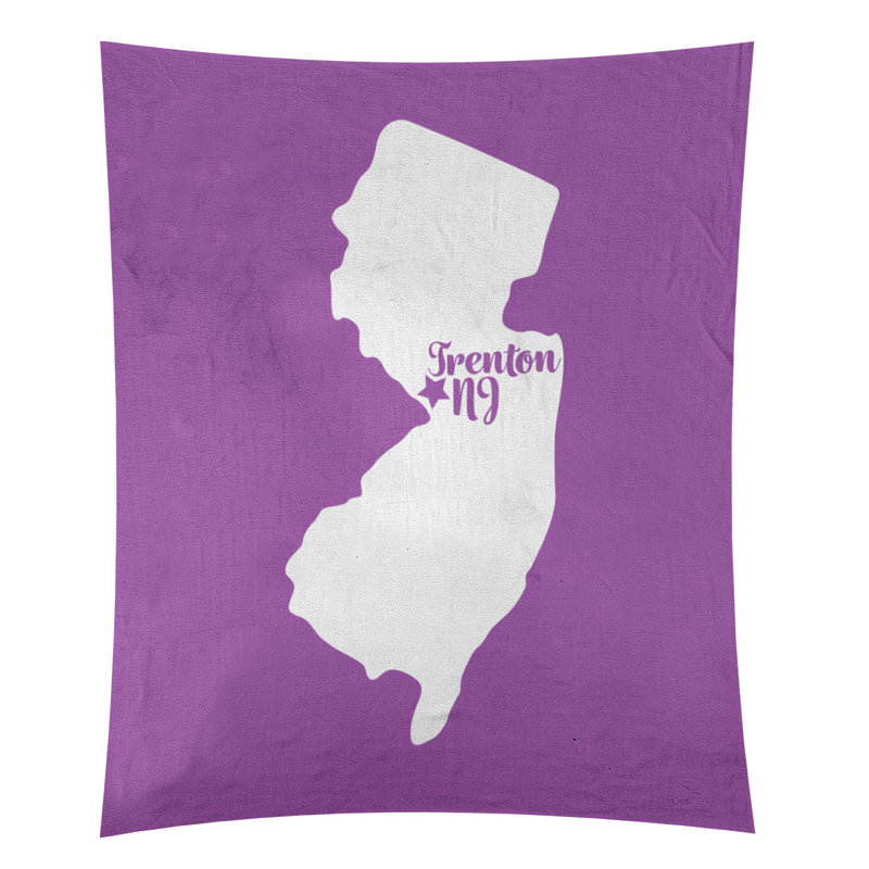 Tapisserie murale Trenton New Jersey, H 60 po x l 51 po, Violet