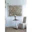 D22,5 x 27 po, table d'appoint ronde antique seulement la table, sans chaises.