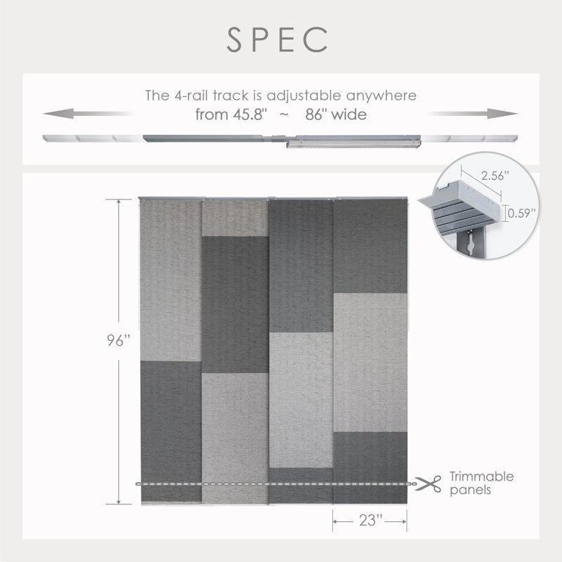 Store vertical Sharmaine sur mesure : Manhattan Mist, occultant