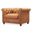 Lyon Full-Grain Genuine Italian Leather Lounge Chair-459791821