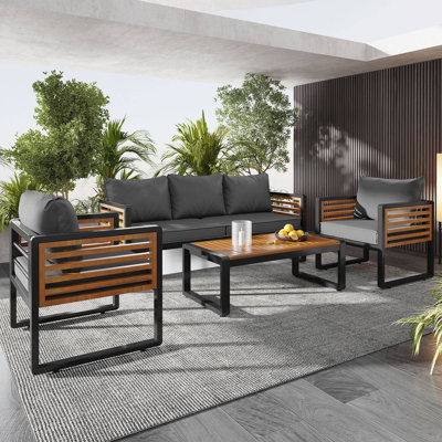 4-pieces Outdoor Furniture sofa Conversation Set