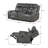2-piece Upholstered Reclining Sofa Set Grey