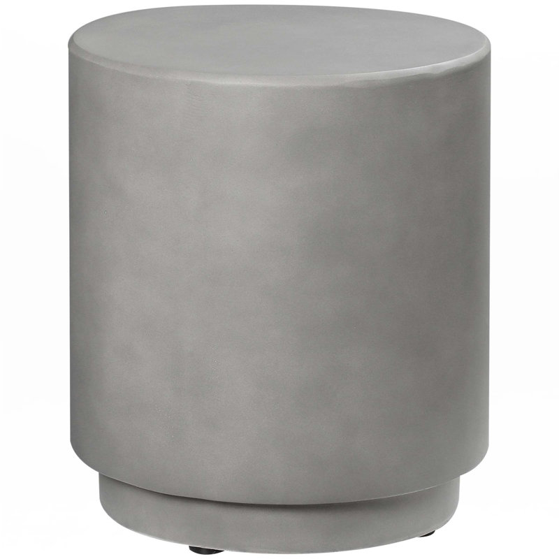 Table d'appoint ronde avec 4 pieds réglables, Gris