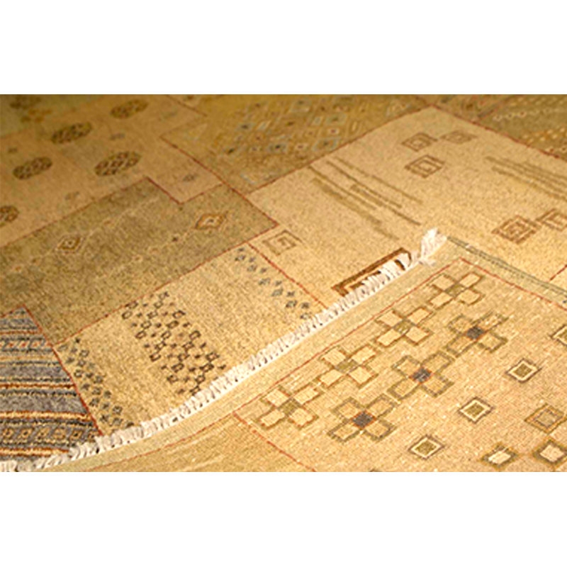 Tapis brun / crème de haute qualité noué à la main