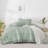 Andency Sage Green Comforter Set Full, 3 Pieces Lightweight Soft Ruffle Bed Comforter, Farmhouse Rustic Fluffy Microfiber Down Alternative Bedding Set (79x90Inch Comforter)-124610461-124610433