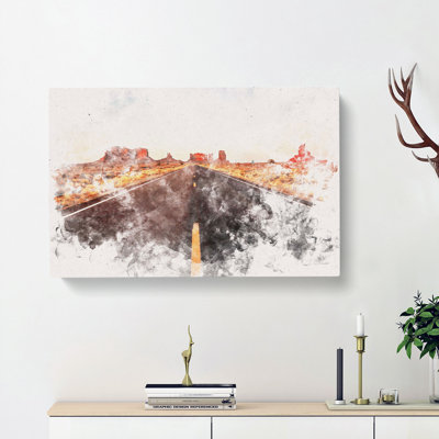 Road Through Arizona - Wrapped Canvas