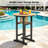 31.5 Inch All-Weather Patio Bar Table, Round HDPE Outdoor Table