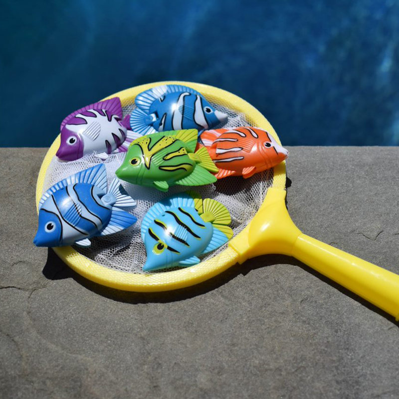 Colorful Weighted Fish Catching Water Game - 9"