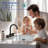 Widespread Bathroom Sink Faucet 2 Handle 8 Inch Lavatory Faucet 3 Hole 360° Swivel Spout Vanity Sink Basin Faucets With Pop Up Drain Assembly