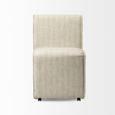 Chaise parsons rembourrée en lin Niana