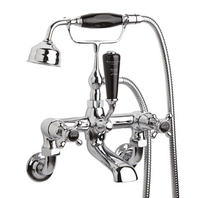 3 Handle Wall Bath Shower Mixer Bath Filler with Diverter
