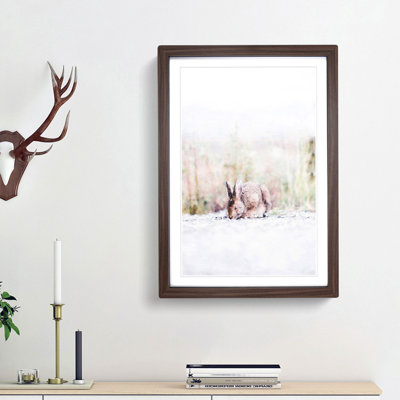 Rabbit Grazing - Picture Frame Graphic Art Print