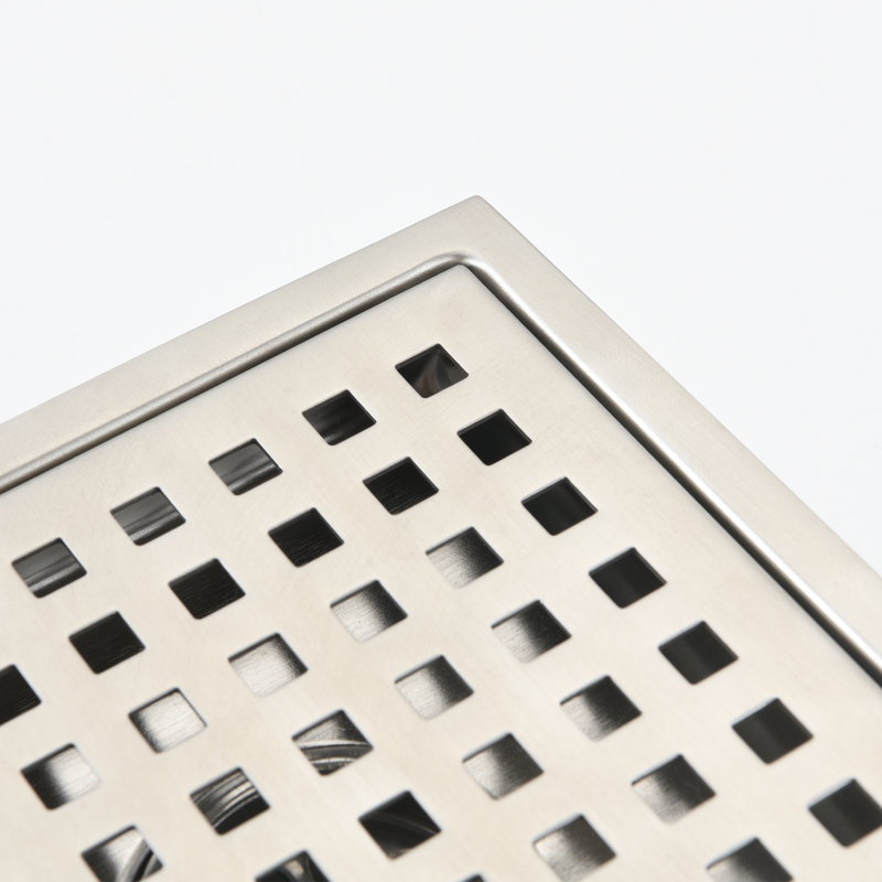 Grille de drain de douche, Nickel argenté