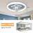 Keyann 12'' Ceiling Fan with LED Lights