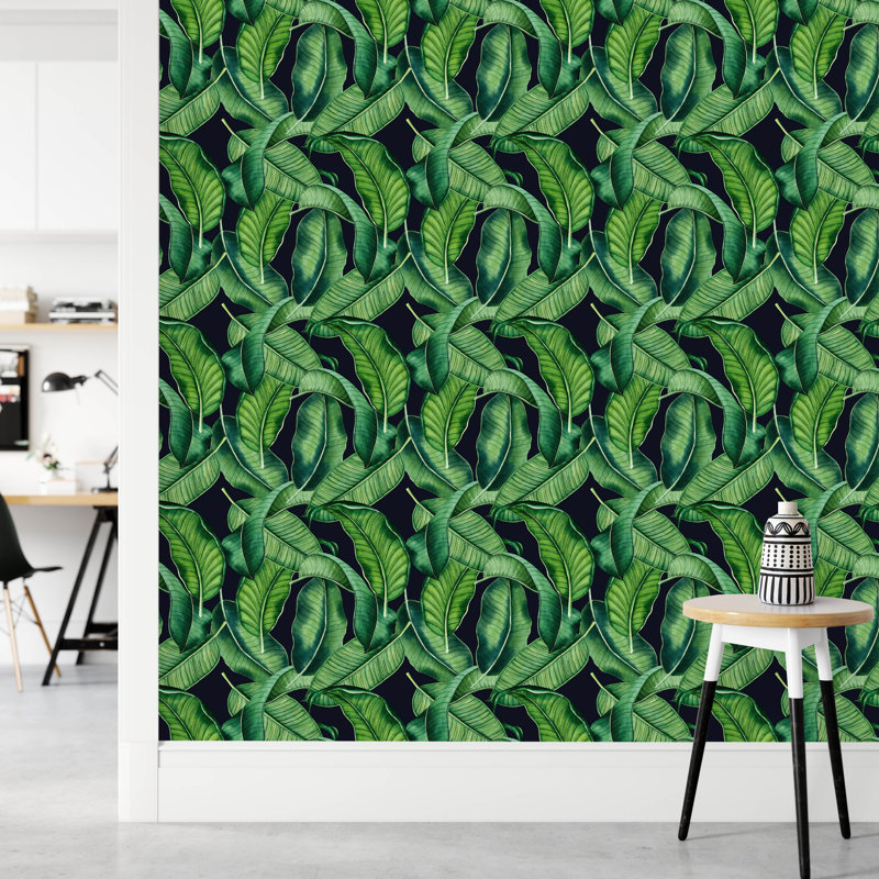 Kinnon Peel & Stick Floral Tile, 2.08' W x 10.42' L