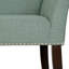 Banc rembourré bleu sarcelle