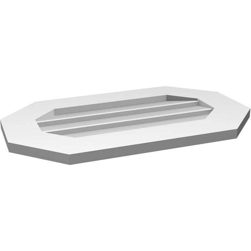 Évent horizontal gondole allongé en surface octogonal Signature, H 16 po x l 26 po x P 1 po