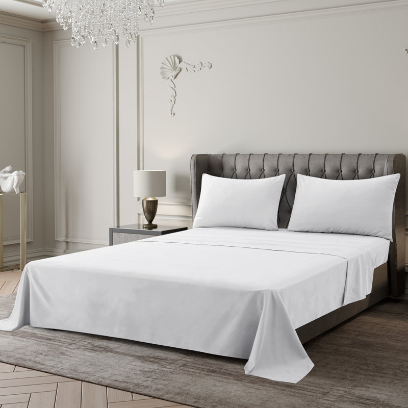 Microfiber Sheet Set, White, California King