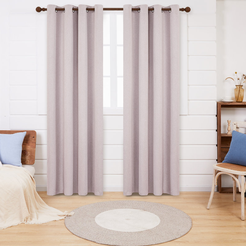 Ipswich Blackout Thermal Grommet Curtain Panels, 52" W x 63" L, Gray