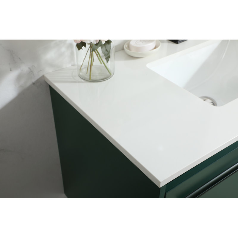  Ensemble de meuble-lavabo simple 36 po, Vert