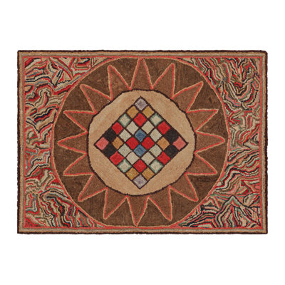 One-of-a-Kind 2'6”x3'6” 1920s Wool Area Rug
