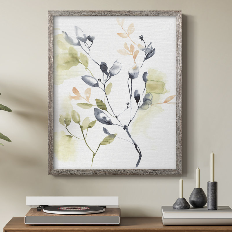 «Sweet Leaves I», reproduction encadrée - bois massif, H 11 po x l 9 po