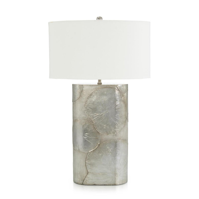 Lampe de table argentée Lotus