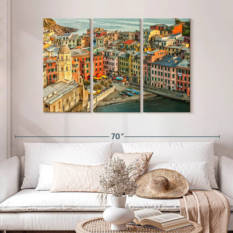 Lilie Vernazza dans les Cinque Terre, Italie, H 32 po x l 50 po