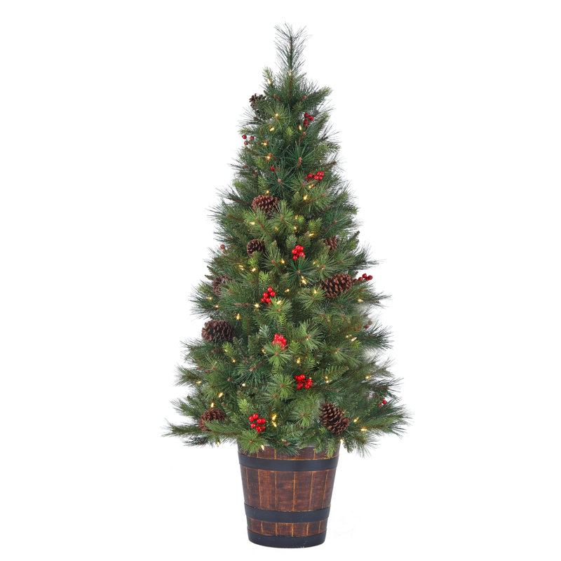 60' H Lighted Artificial Spruce Christmas Tree