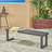 Outdoor Acacia Wood Dining Bench,Dark Grey-1284027073