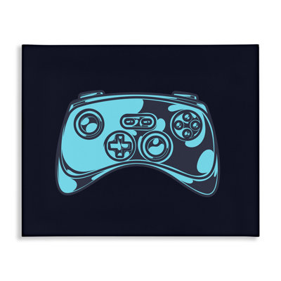 Gaming Controller on Black Canvas Wall Art by Daphne Polselli