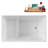 47" Streamline Soaking Acrylic Freestanding Bathtub, Bamboo Tray, Drain-103682610