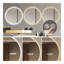 Miroir rond de salle de bain 32 po à DEL avec meuble-lavabo mural, anti-buée, 3 lumières réglables à température de couleur et à intensité variable, miroir de maquillage pour la chambre à coucher et la salle de bain, miroir intelligent pour la d?