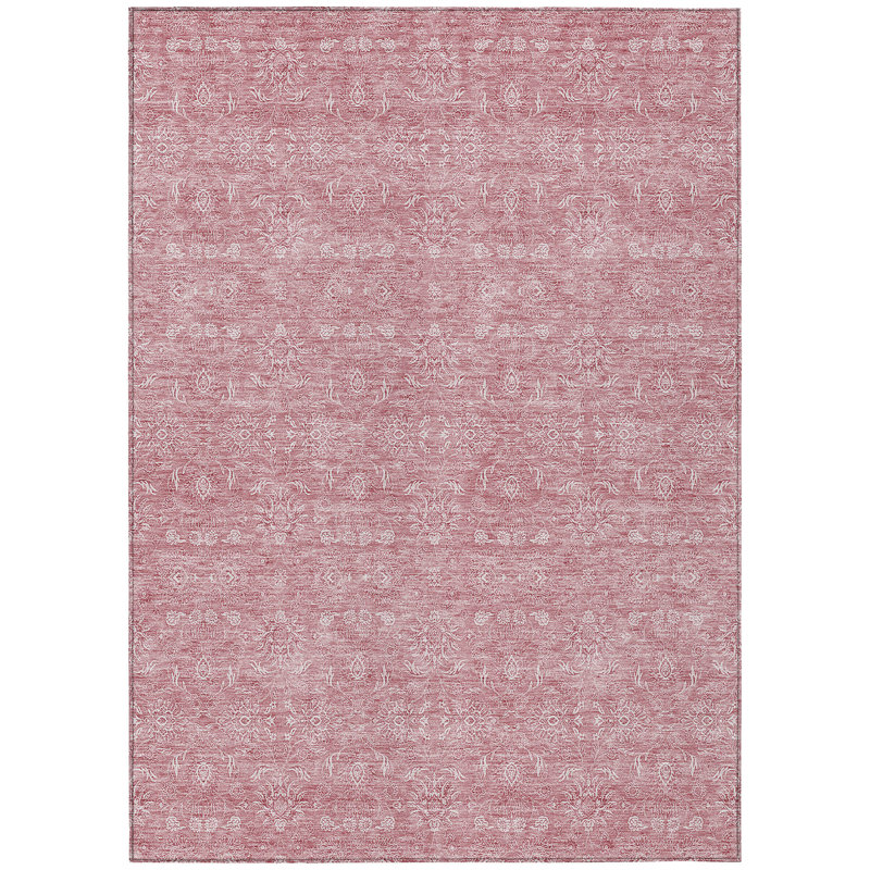 Killingly Washable Floral Indoor / Outdoor Rug, Rectangle 10' x 14'