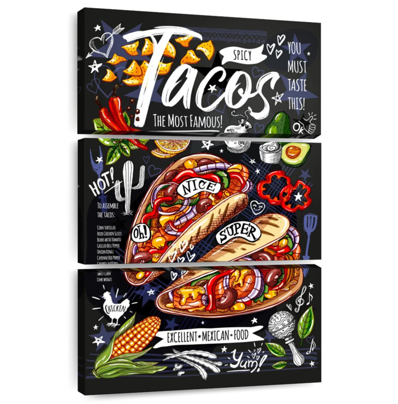 Yarlin Spicy Tacos, 32" H x 20" W