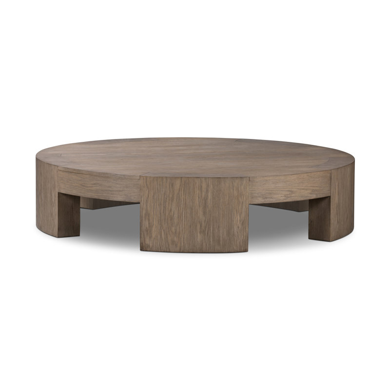 Sheffield Coffee Table, Warm Natural Flat Oak Veneer, 13" H x 60" L x 60" W