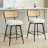 Swivel Upholstered Counter Stools With Rattan Back-970377917-970377907