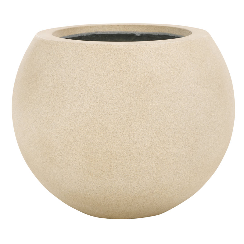 Sedgewickville Handmade Concrete Pot Planter, Beige
