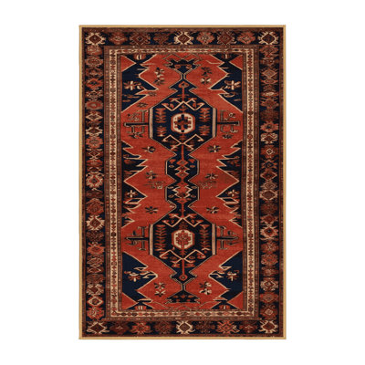 Machine Washable Persian Brown Area Rug