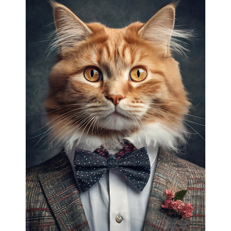 «Chat» sur toile, H 24 po x l 20 po