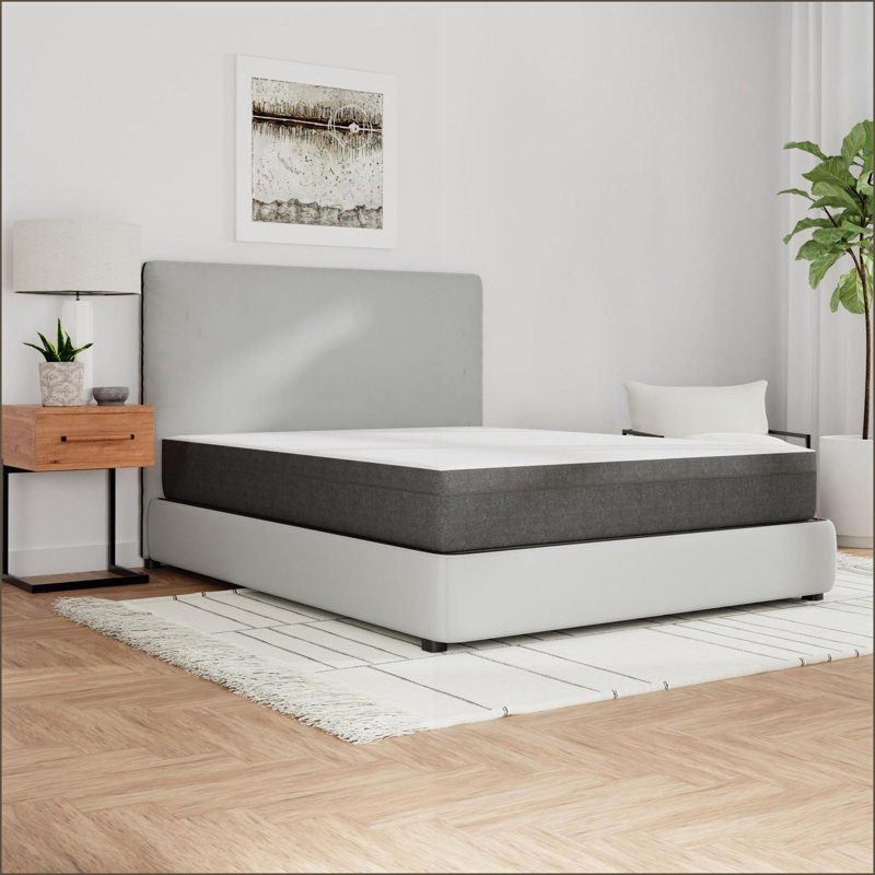 Matelas, matelas en mousse viscoélastique gélifiée de 10 po avec support de bord et grille d'aération | CertiPUR-US | Ivoire | Mousse