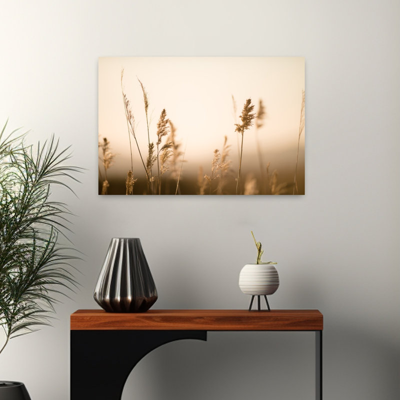 Soft Golden Reeds 1 Piece Wrapped Canvas Wall Art, 60.96 cm H x 40.64 cm W