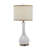 Calderone Metal White Table Lamp with Gold Accents Set