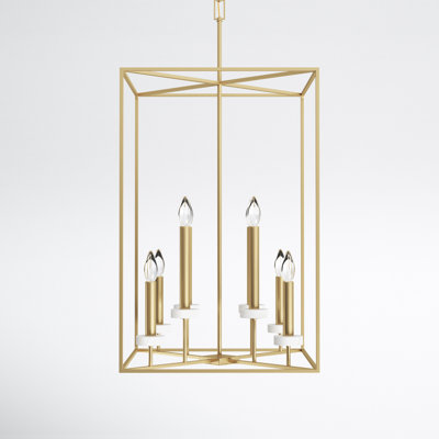 Perth 8 Light Metal Dimmable Lantern Chandelier